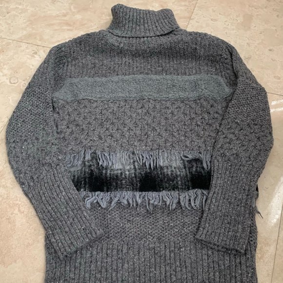 BANANA REPUBLIC Texture Combo Fringe Sweater XS - Picture 5 of 15